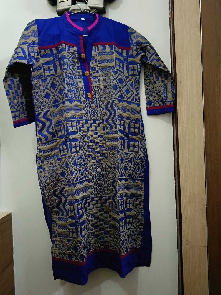 Blue Printed Kurta