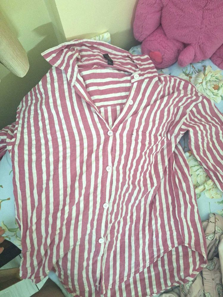 Striped Button-Down Shirt
