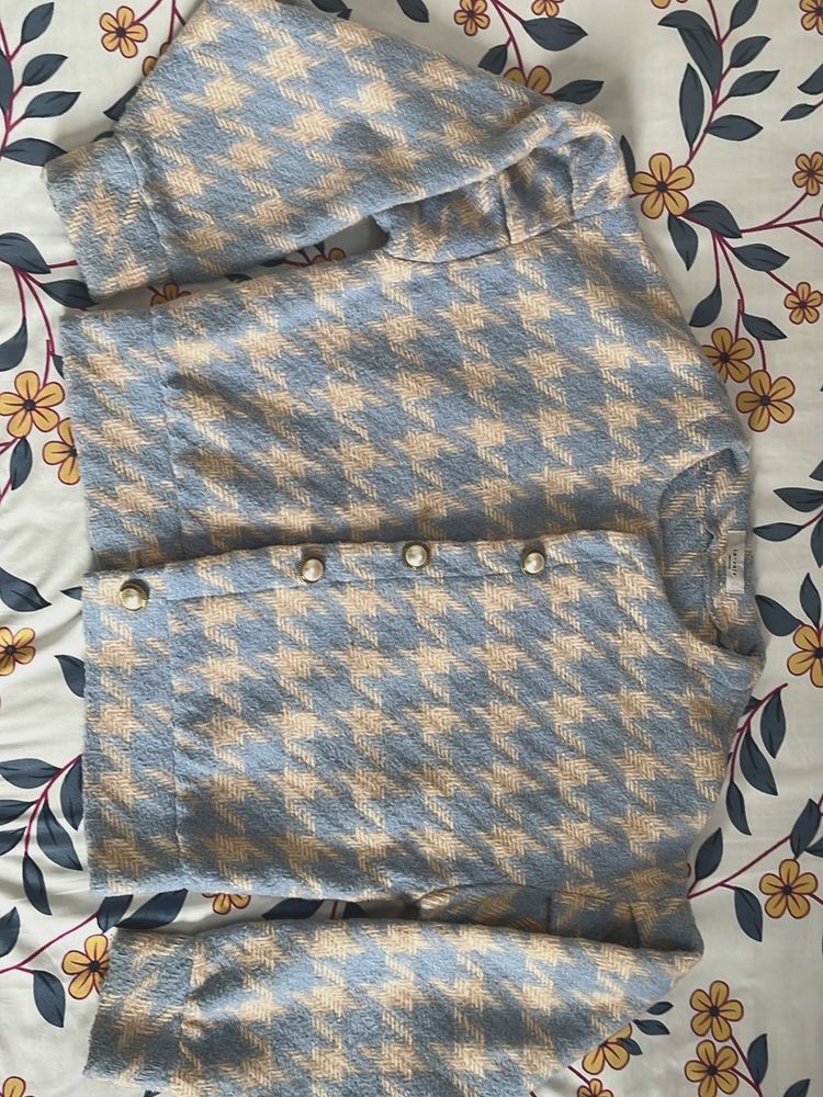 Houndstooth Blue Jacket