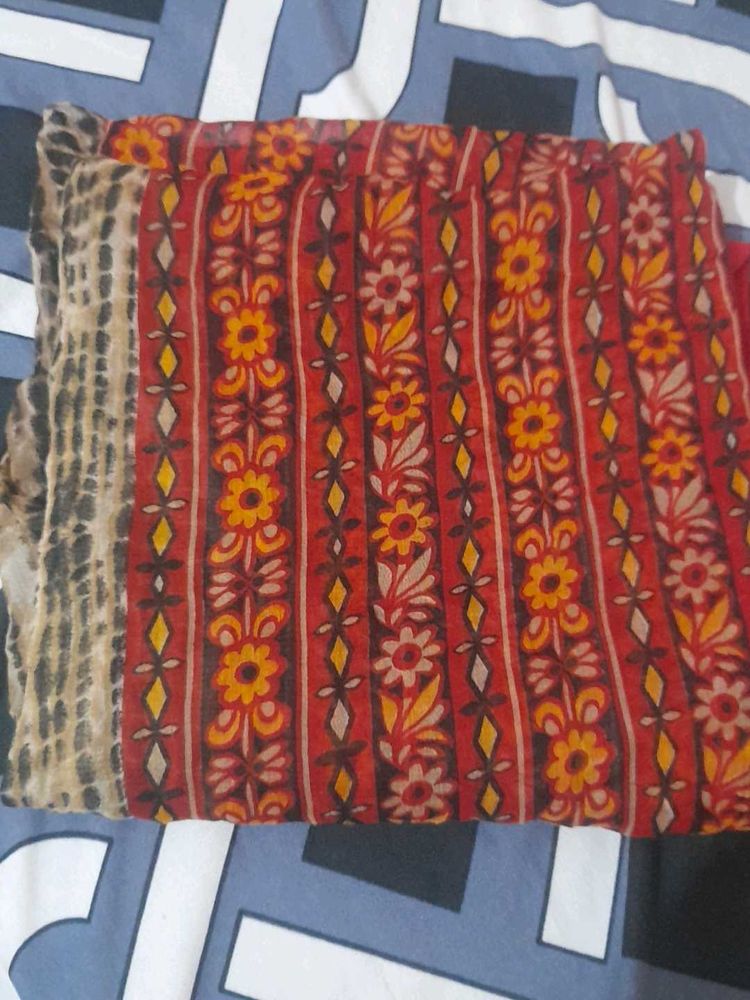 Vibrant Floral Print Dupatta