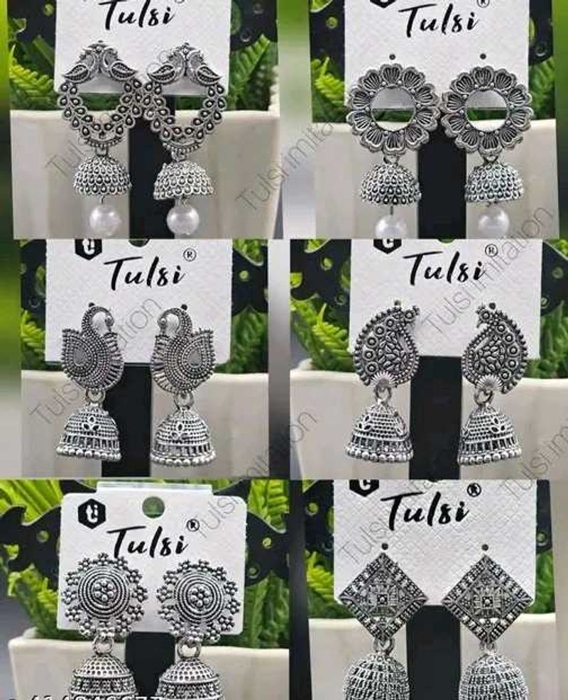combo pack of 6 oxidized earings