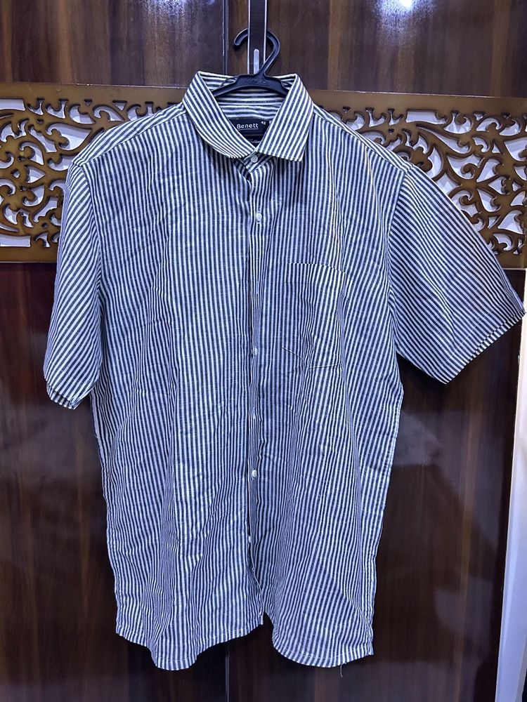 Men's Striped Short Sleeve Shirt