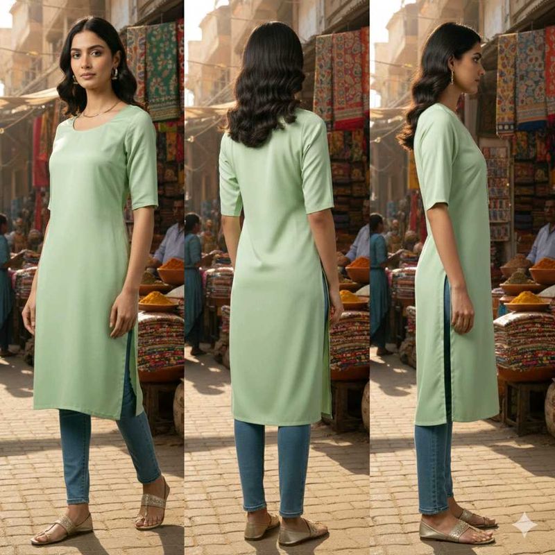 Elegant Mint Green Kurta