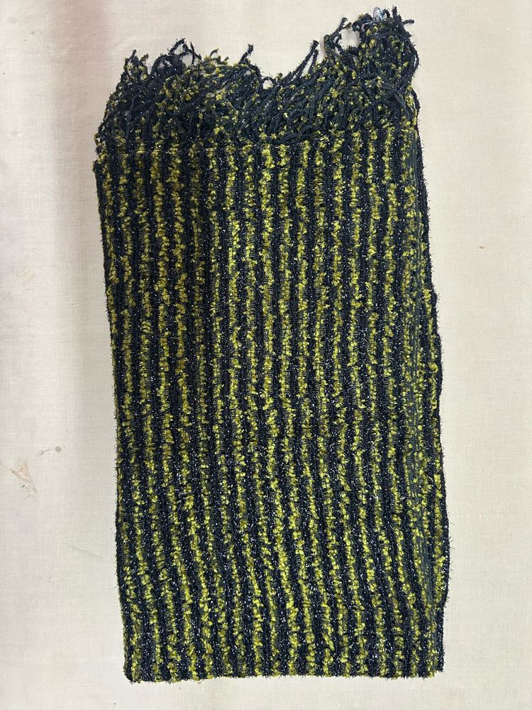 Striped Stole with Fringes