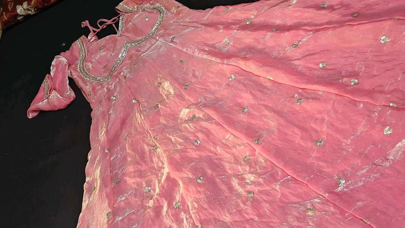 Stunning Pink Embroidered Ethnic Gown