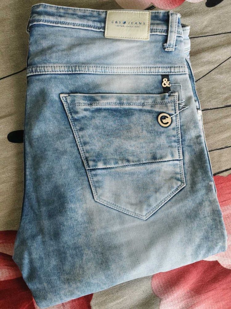 C&amp;S JEANS Men's Light Wash Jean