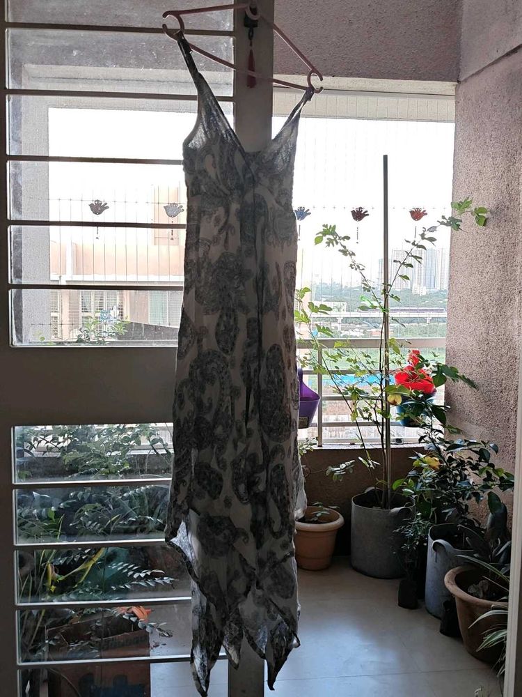 Paisley Print V-Neck Summer Dress
