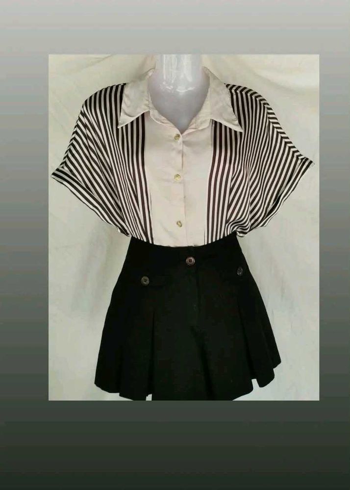Striped black and white shirt