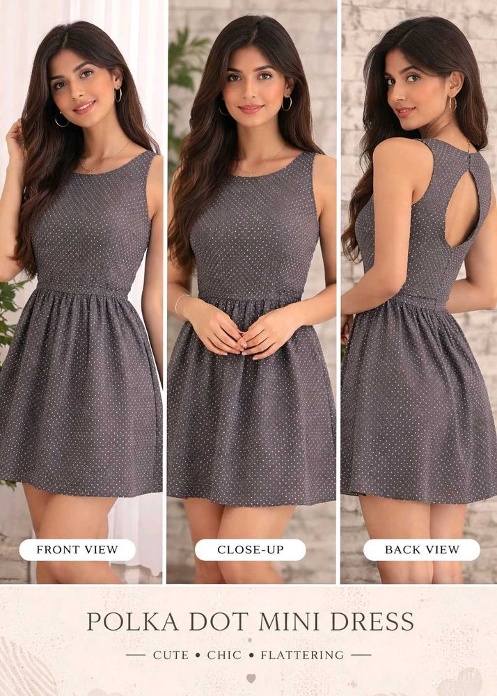 Cute💜Polka Dot Mini Dress🤩