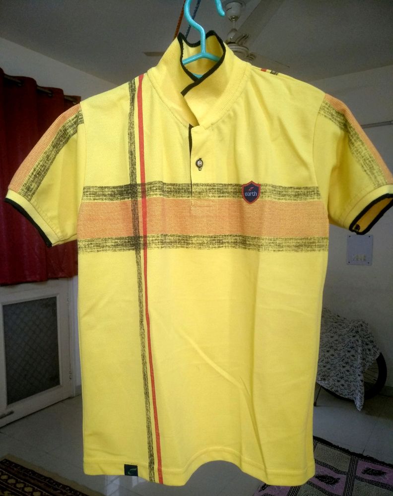 FIRSTCRY Bright Yellow  Polo Shirt