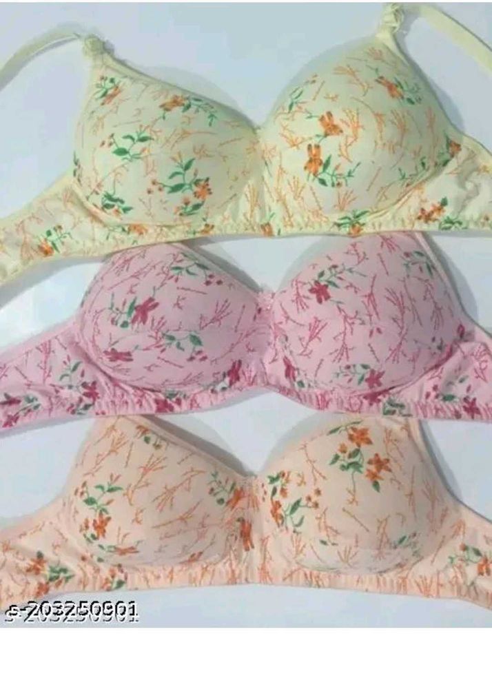 Floral Print Padded Bra Set 30-32 size