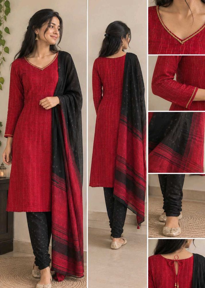 Red Ethnic Kurta