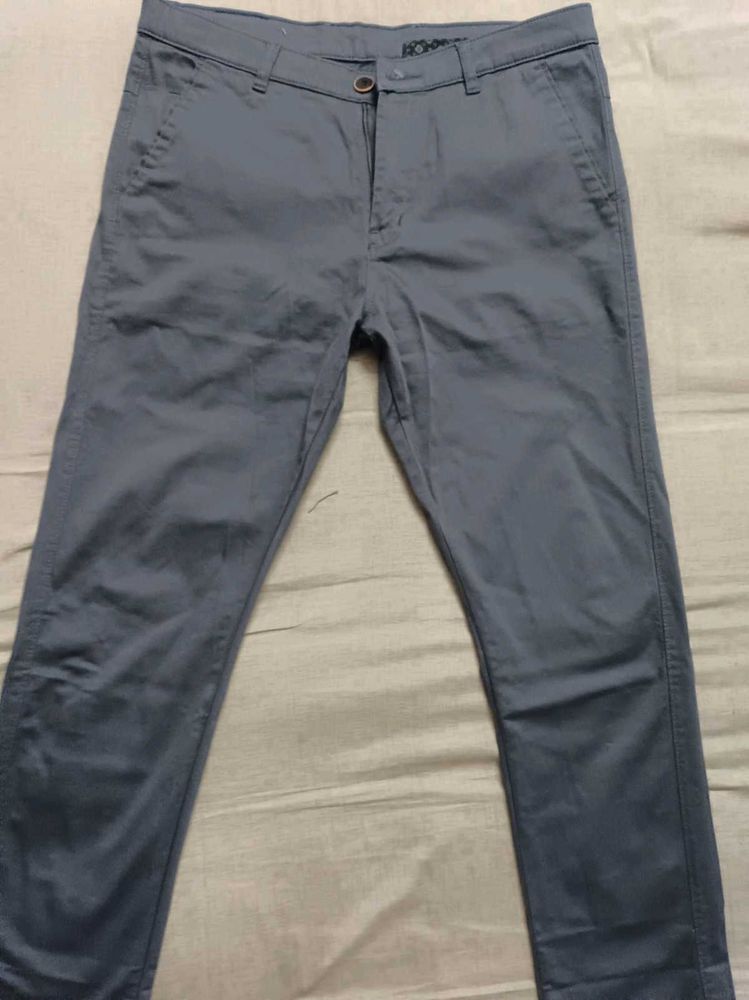 Men's Grey Casual Pants