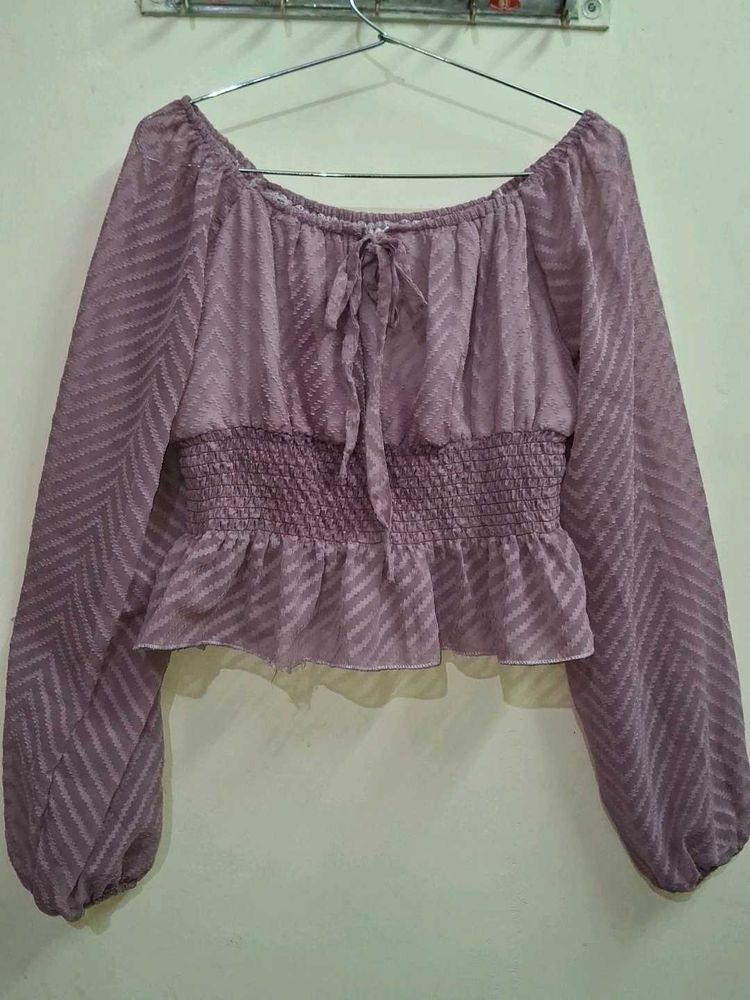 Chic Lavender Crop Top