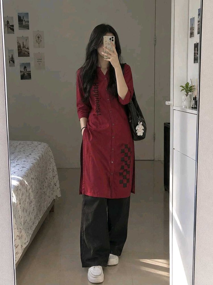 women's graphic kurty