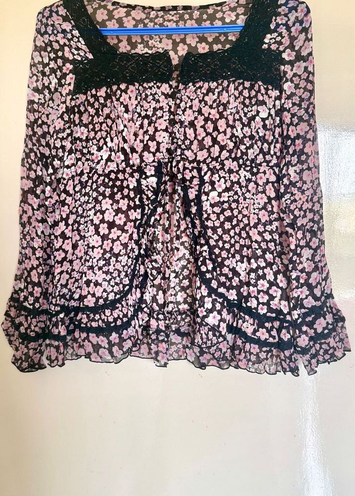 Floral Sheer Blouse