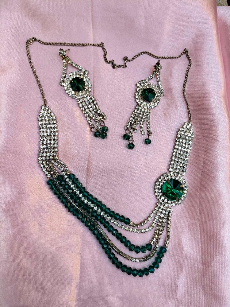 Emerald Green Necklace Set