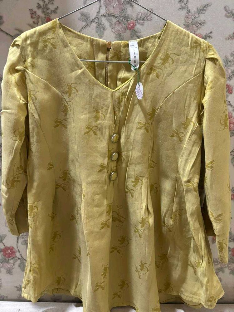 Yellow Floral Print top