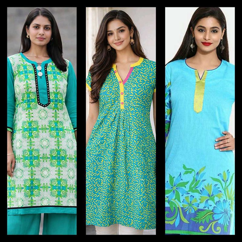 💙🩵3 Kurtis Combo