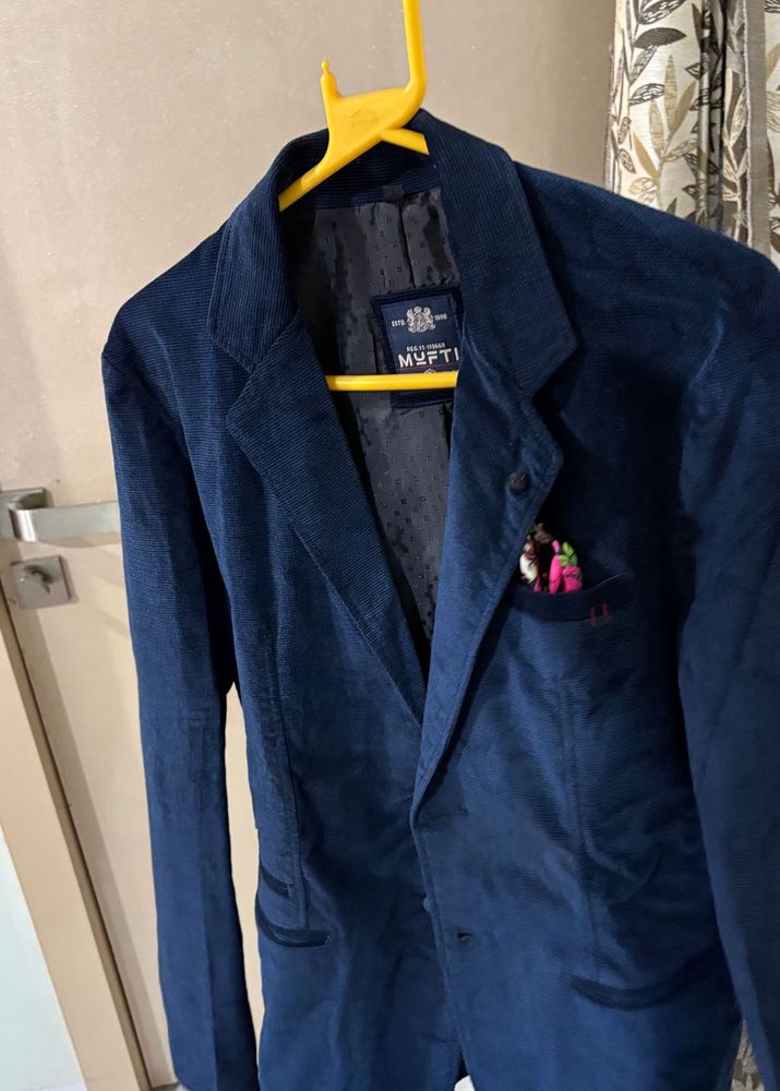 Men's Navy Corduroy Blazer