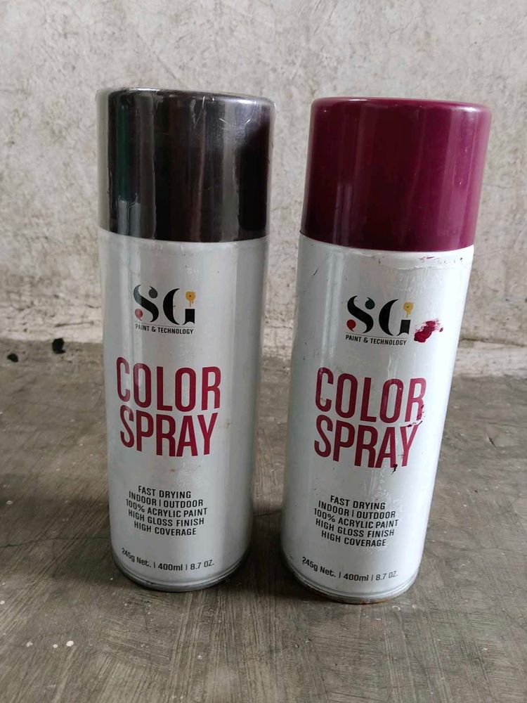 Color Spray Paint Combo Pack (Black &amp; Maroon)