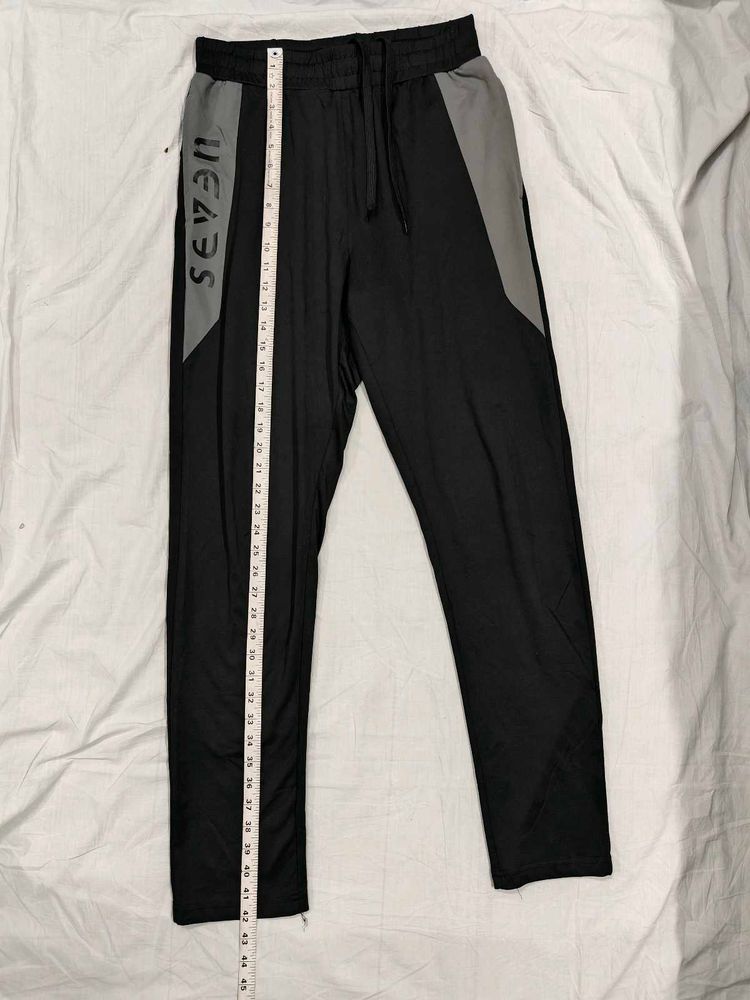 Stretchable Black Track Pants