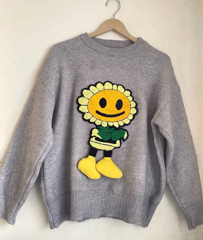 Cute Flower Character Sweater