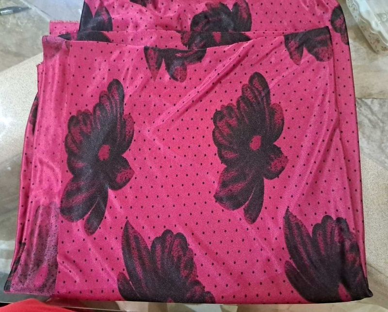 Vintage Pink Floral Print Fabric