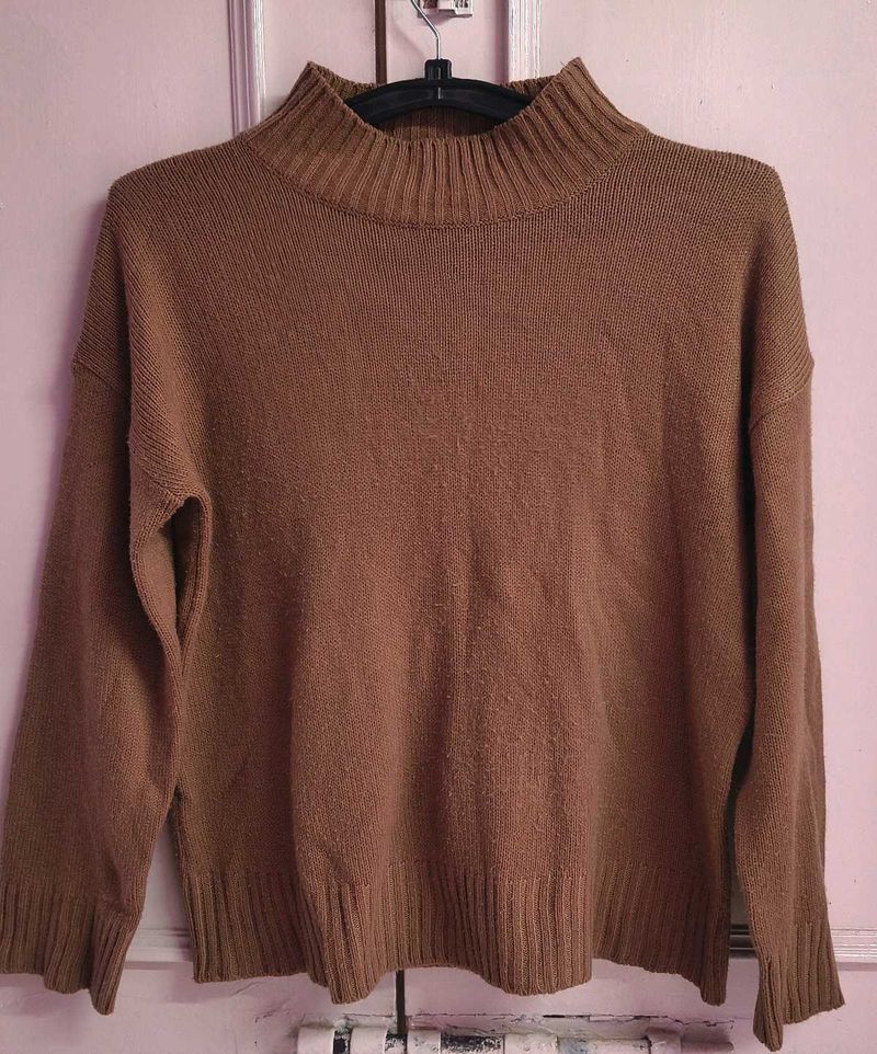 Brown Turtleneck Sweater