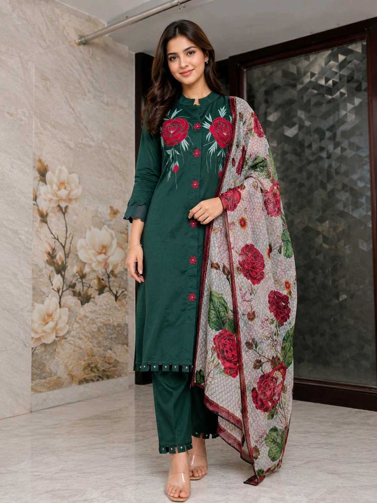 Embroidered Kurta Set with Trousers