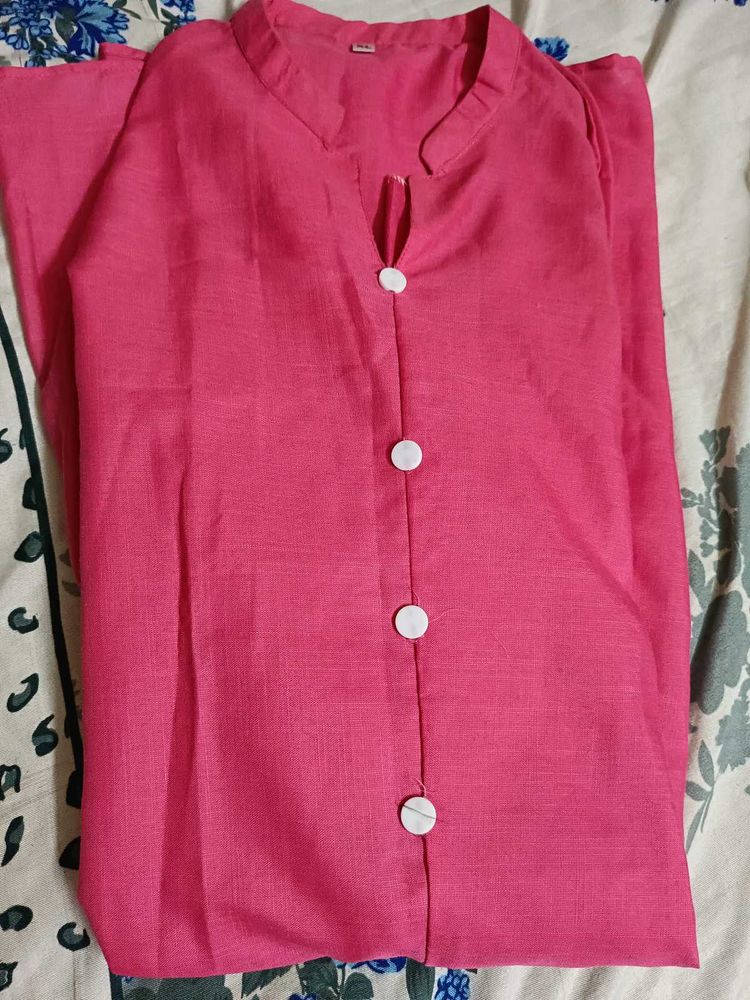 Pink Cotton Kurti