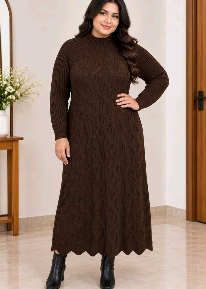 Cozy Knit Midi Dress