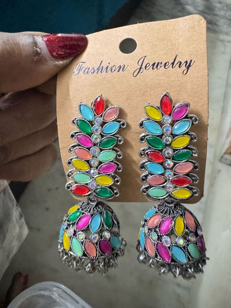 ethnic jhumka multicolour