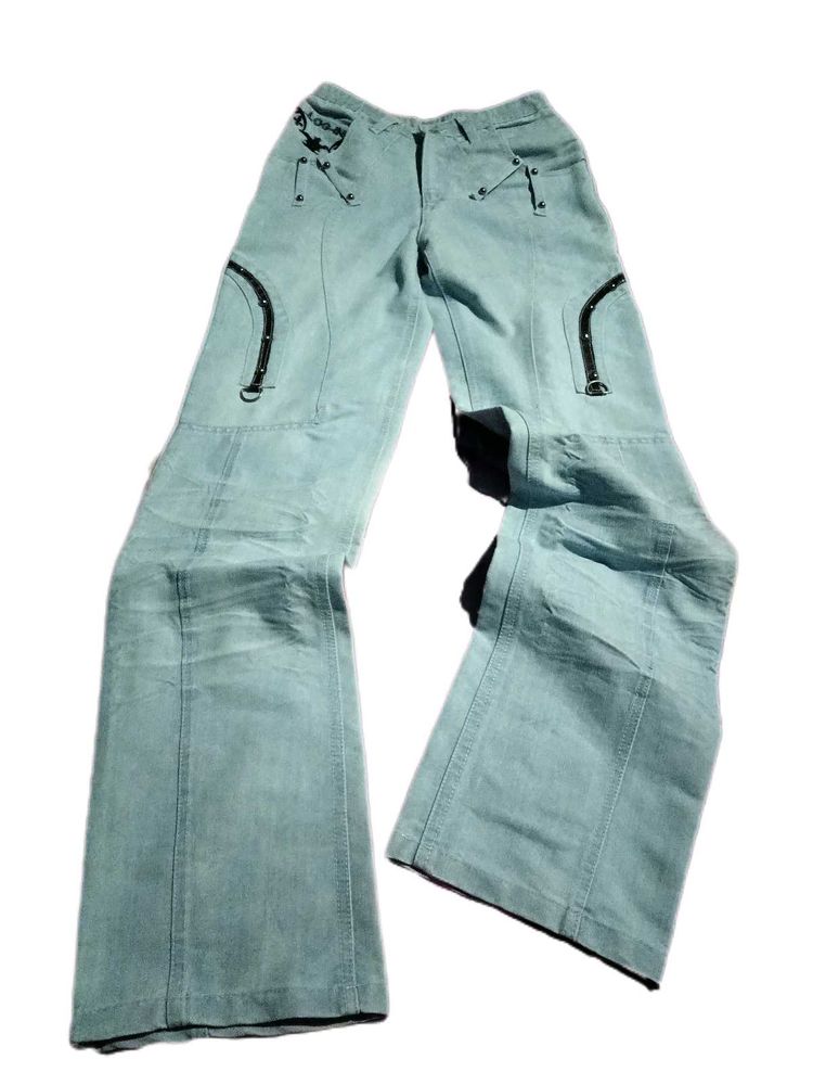 RARE Y2K WHISKERED STRAIGHT FIT JEA