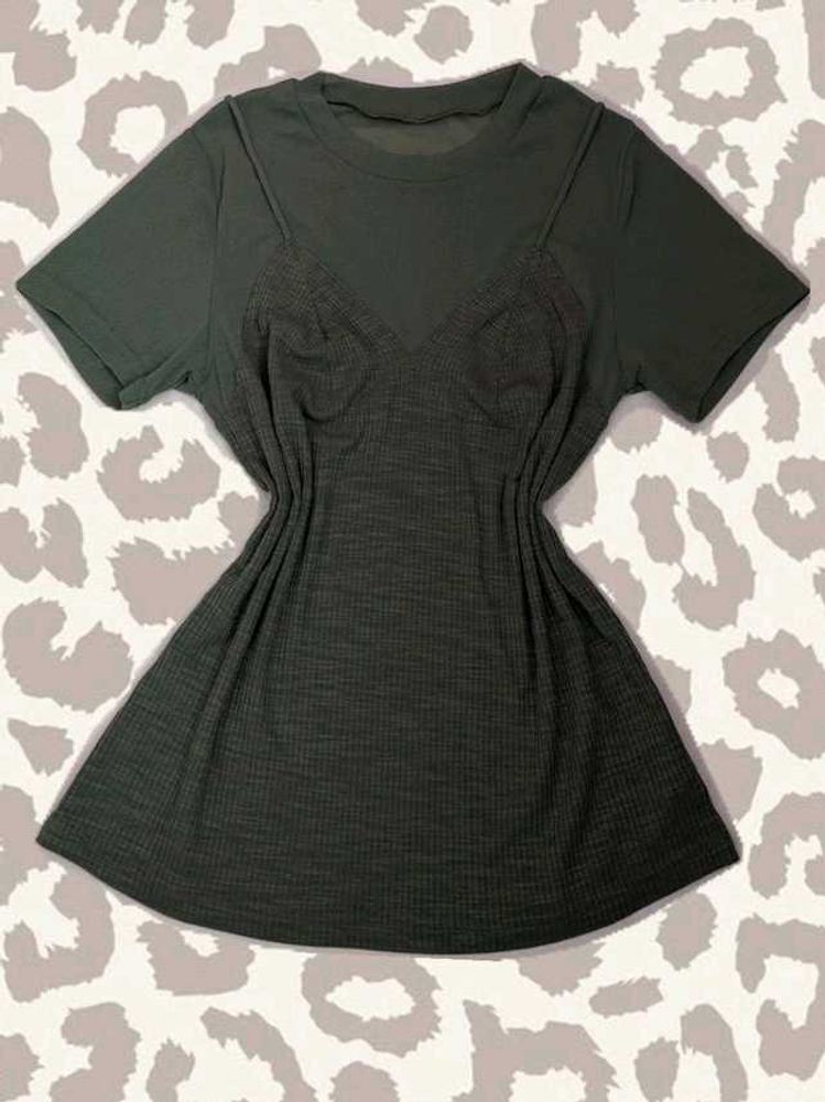 Y2K Slip-Style double Layered Tee Top