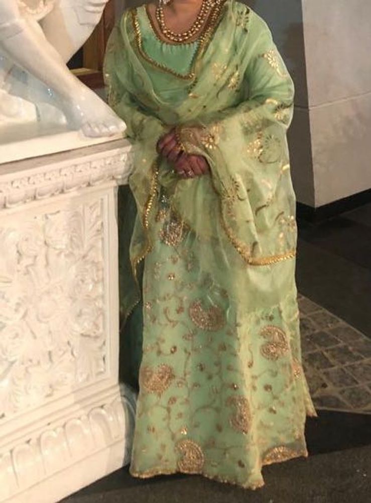 Beautiful Green Embroidered Lehenga