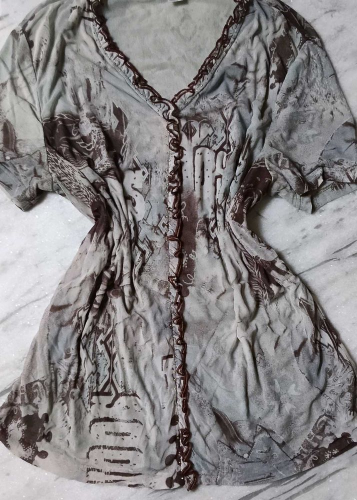 It Girl” Y2K Mesh Top – Grunge Core