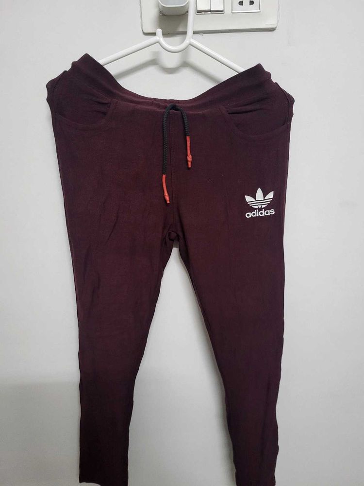Adidas Maroon Jogger Pants