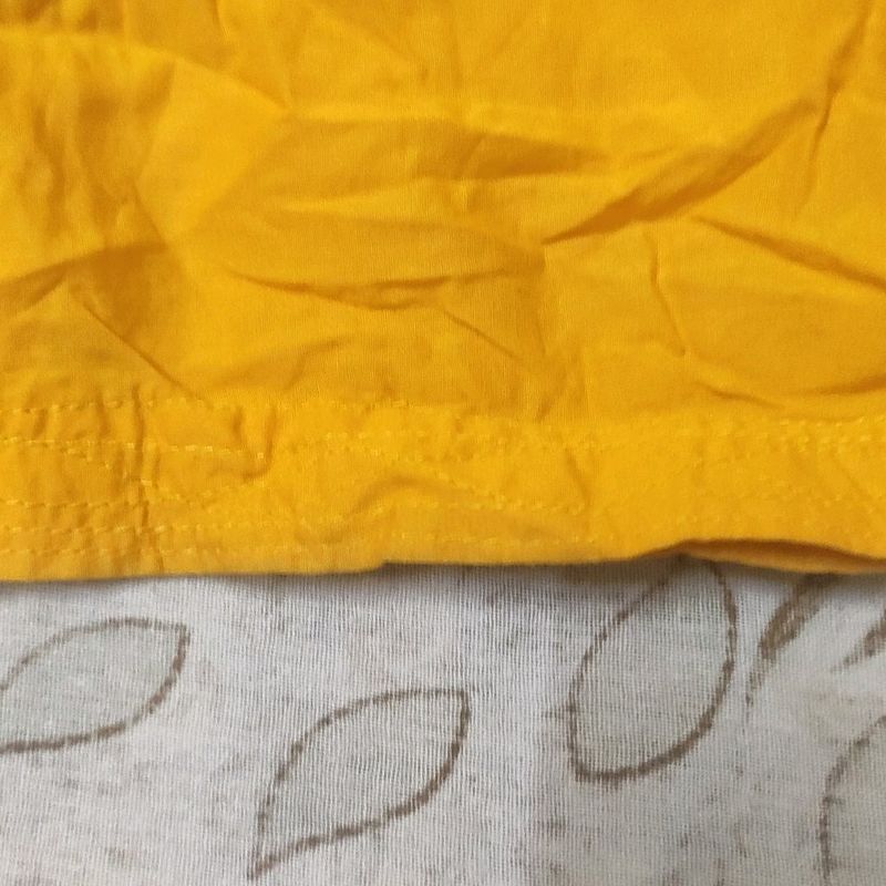 yellow colour pure cotton kalidar salwar