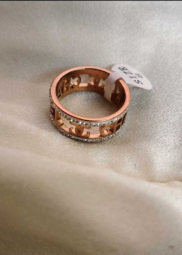 Rose Golden Tone Fashion Ring