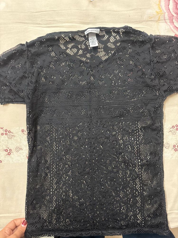 Banana Republic Black Lace Top