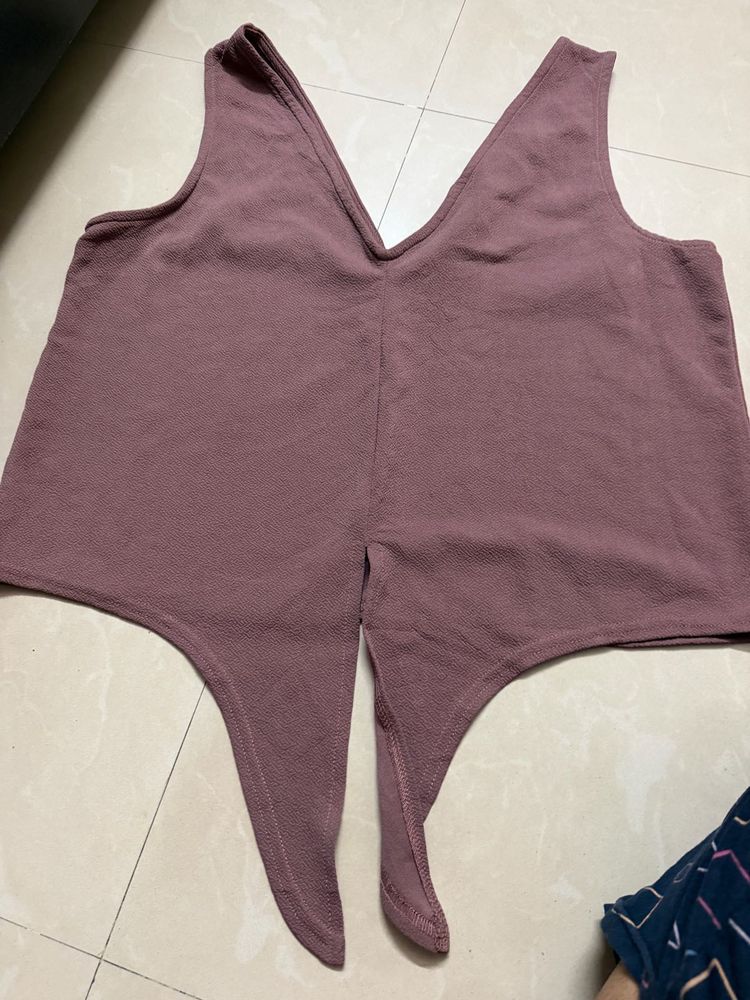 Unique Tie-Front Sleeveless Top