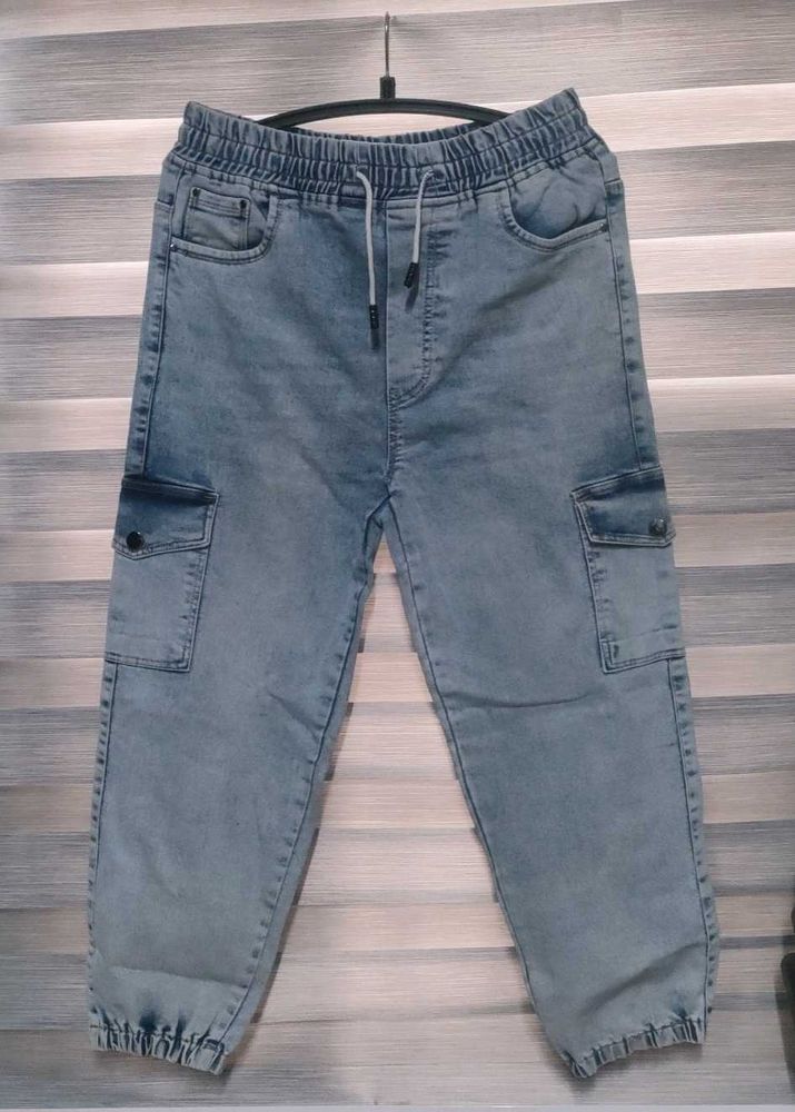 Denim Jogger Pants
