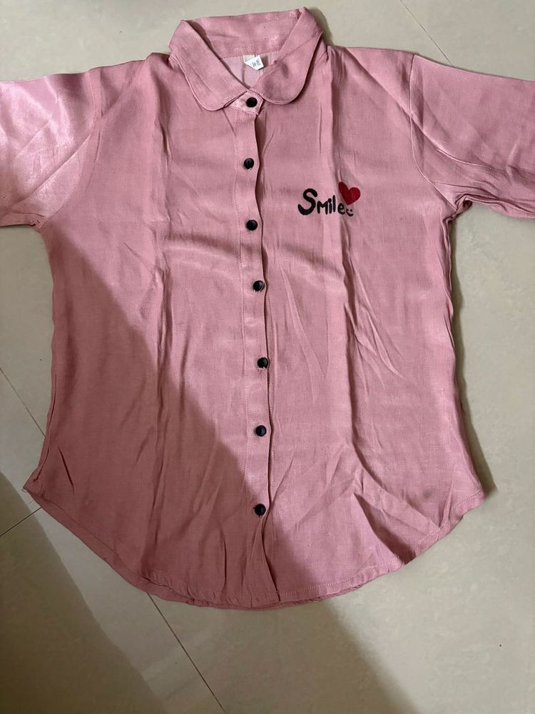 in coin 🔥 Soft Pink Casual Shirt for Women