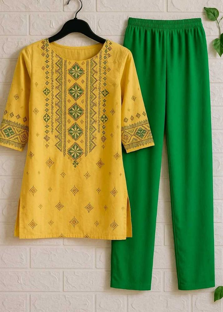 💥Combo Set Short Kurti And Pant