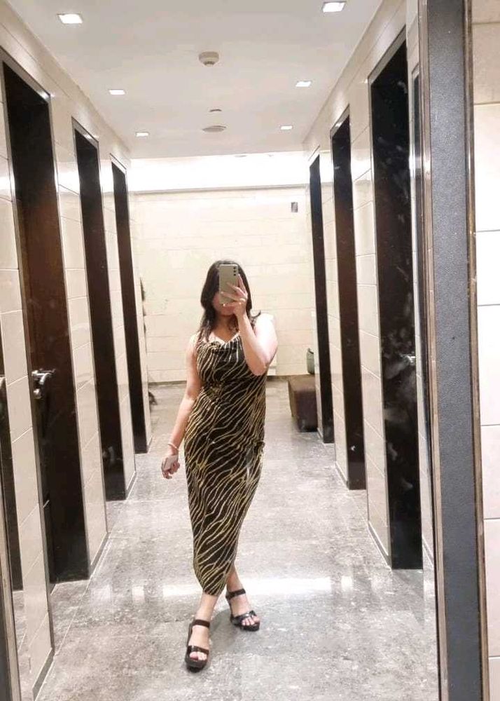 Zebra Print Maxi Dress