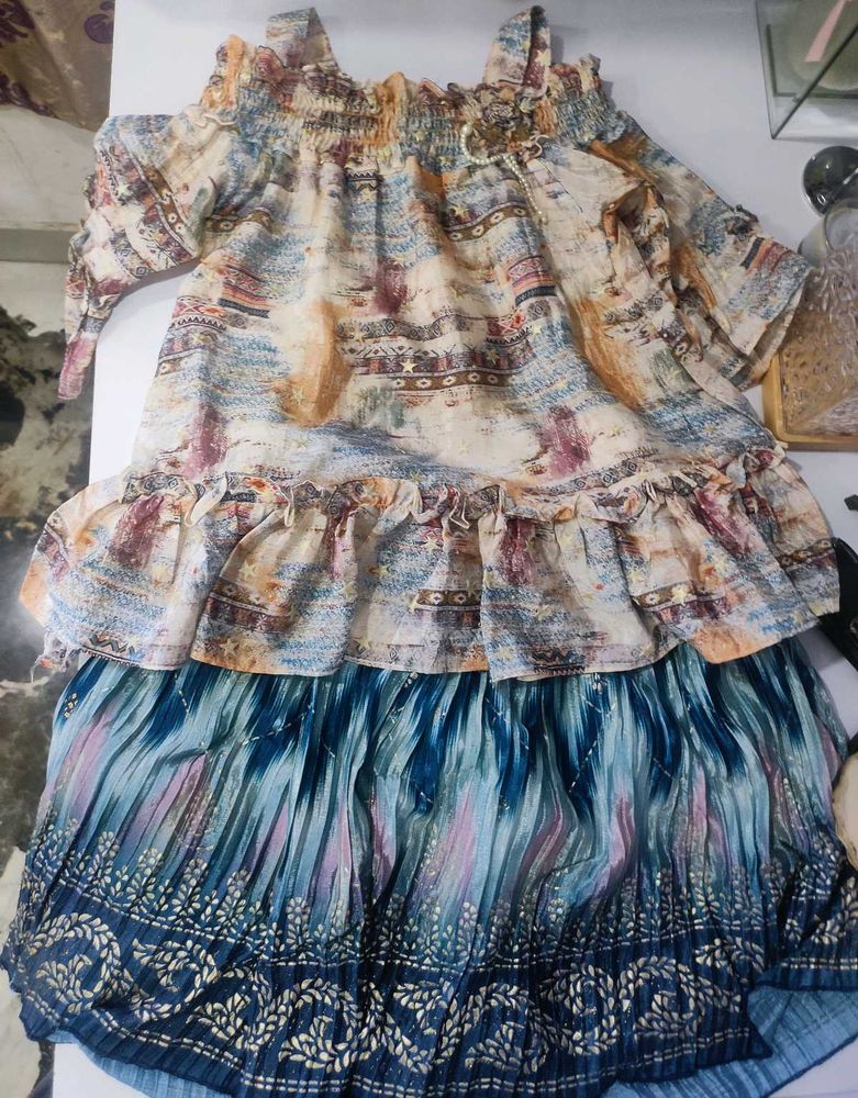 Boho Off-Shoulder Smocked Ruffle Gown