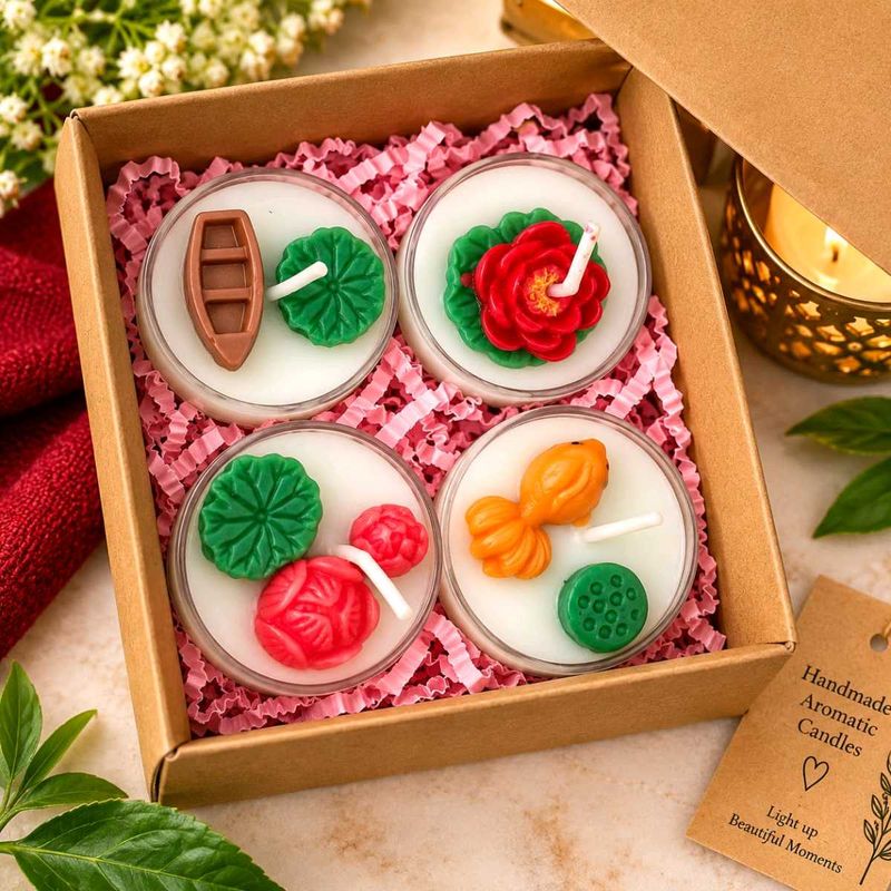 Handmade Aromatic Tea Light Candles Set