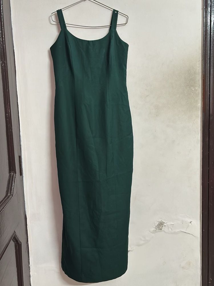 Green Midi Slip Dress