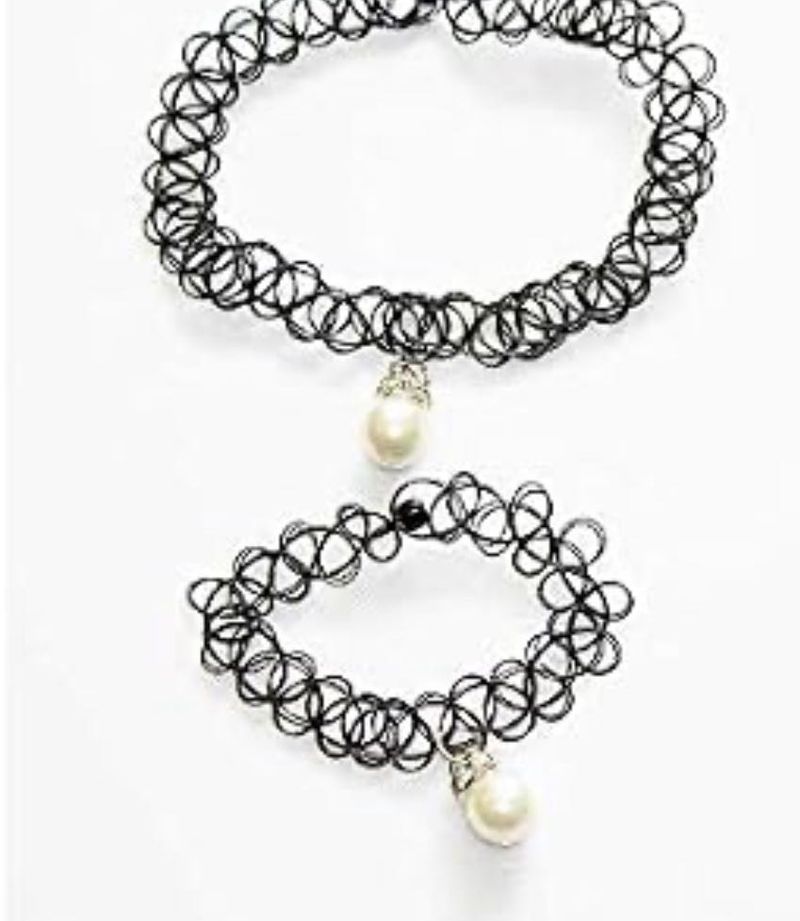 Retro Choker Necklace &amp; Bracelet Set